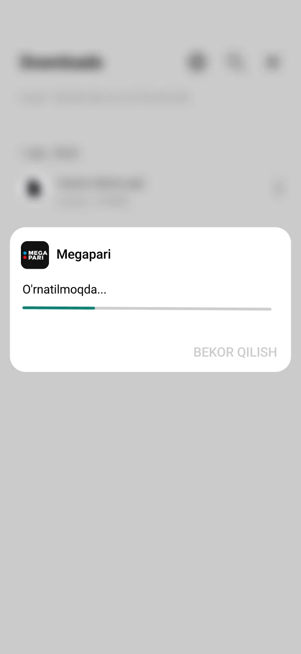 Qurilmangizga Megapari ilovasini o'rnatishni boshlang.