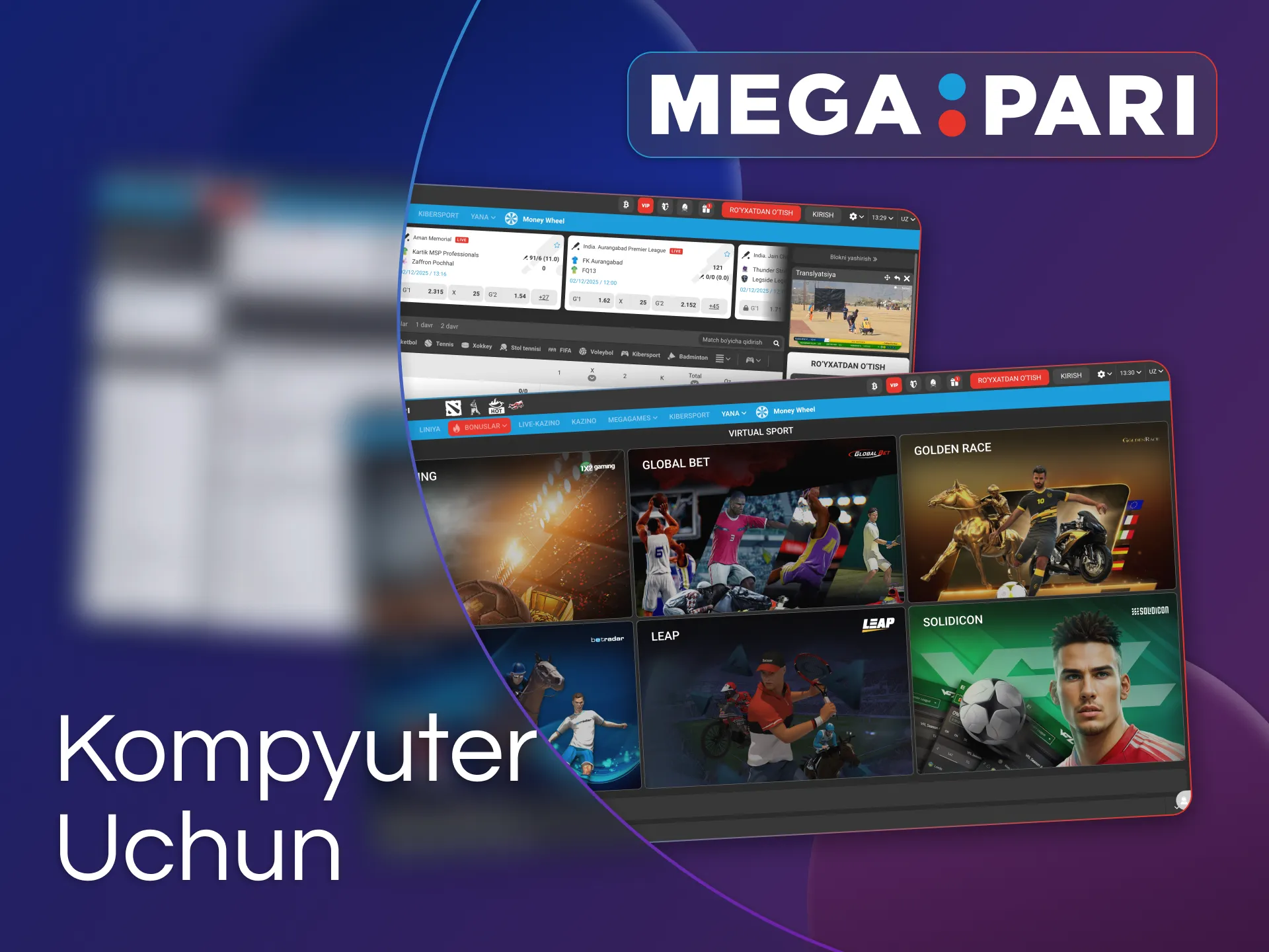Siz rasmiy veb-sayt orqali Megapari barcha funksiyalariga kirishingiz mumkin.